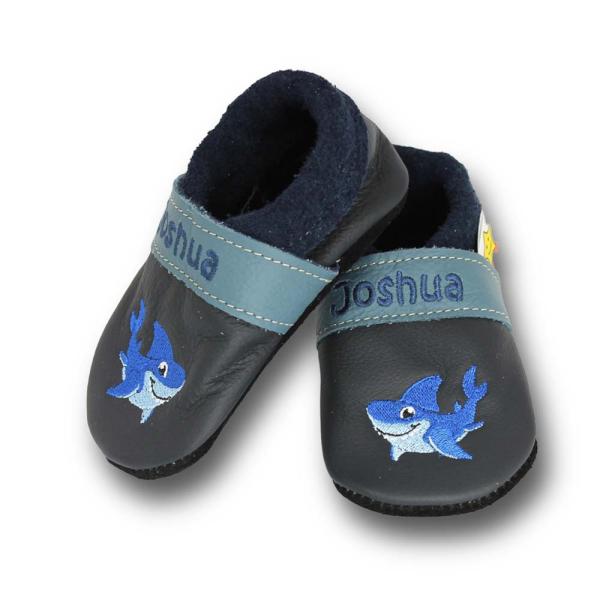 Krabbelschuhe freundlicher Hai